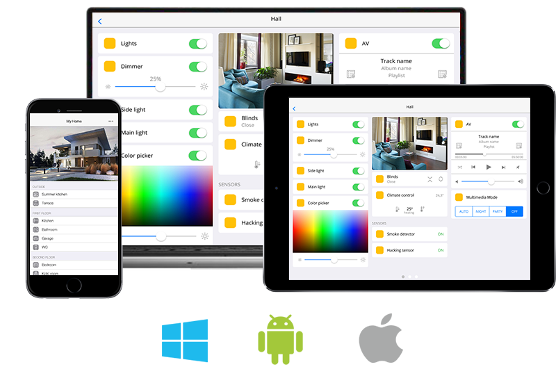 Setting and Control in i3 KNX Smart Mobile App